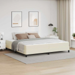 Voodi raam madratsiga cream 200 x 200 cm kangas