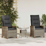 V&auml;listoolid padjaga hall ja tumesinine rotang