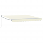 Manuaalne kokkuklapitav varikatus cream 2,5 x 2 m