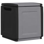 Aia hoiukast 54x53x57 cm, 130 l, tumehall ja must