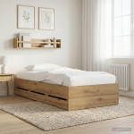 Voodiraam ladustamisega artisan tamm 80 x 200 cm tehispuit