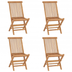 Kokkupandavad aiatoolid, 4 tk, tiikpuu