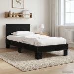 Peatsiga voodiraam must tamm 80 x 200 cm tehispuit