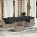 7-osaline aiam&ouml;&ouml;blikomplekt patjadega, helehall, pol&uuml;rotang