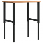 T&ouml;&ouml;laud, helepruun, 80x60x(71,5-98) cm, tammepuit