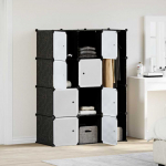 Kapp 9 sektsiooniga, must ja valge, 109x36,5x143 cm