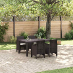 Aia s&ouml;&ouml;gilaudade komplekt 5 pcs pruun polt rattan