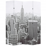Kokkupandav sirm 160 x 170 cm, new york, must valge