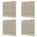 Naturaalsed bambusrulood 4 tk, 120 x 160 cm