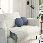 Istumispatjad 2 pcs sinine &oslash; 30 cm korter kangas