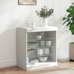 Puhvetkapp led-tuledega, valge, 60,5 x 37 x 67 cm