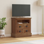 Hoiukapp sahtliga riiuliga pruun 60 x 30 x 60 cm tugev teakpuit