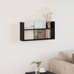Ajakirja riiul riiuliga must tamm 60 x 12 x 30 cm tehispuit