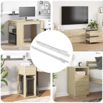 Sahtli liug 2 pcs valge 300 mm teras