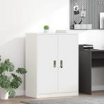 Hoiukapp valge 80 x 40 x 105 cm k&uuml;lmvalsitud teras