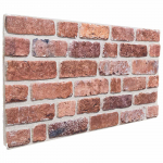 Seinapaneelid 10 pcs punane 100 x 50 cm eps vaht