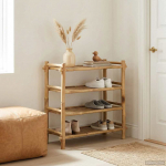 Kingariiul riiuliga naturaalne 4-korruseline bambus