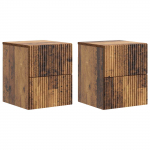 Seinale kinnitatav &ouml;&ouml;tis 2 pcs vana puit 33 x 34,5 x 40 cm