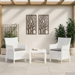 Lounge komplekt padjaga 3 pcs valge pp