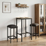 Baaritool 2 tk tumehall 40 x 32 x 64 cm tehispuit