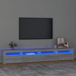 Telerialus led-tuledega, hall sonoma tamm, 240x35x40 cm
