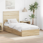 Laos voodi sahtliga peaga sonoma tamm 90 x 200 cm tehispuit