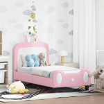 Kuni 3-aastase voodi raam koos peatoega roosa 70 x 140 cm pu
