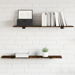 Seinariiulid 4 tk, suitsutatud tamm, 100x20x1,5 cm, tehispuit