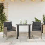 3-osaline aiam&ouml;&ouml;bli komplekt patjadega, helehall, pol&uuml;rotang