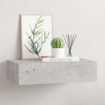 Sahtliga seinariiul, betoonhall 40 x 23,5 x 10 cm mdf