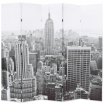 Kokkupandav sirm 200 x 170 cm, new york, must valge