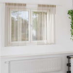 Voile kardin 2 pcs liivakarva 140 x 140 cm pol&uuml;ester