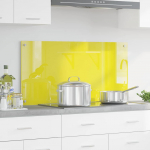 K&ouml;gi splashback kollane 100 x 50 x 0,6 cm karastatud klaas