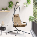 Rippuv munakujuline tool pruunikashall 94 x 107 x 196.5 cm