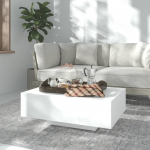 Kohvilaud, valge, 85 x 55 x 31 cm, tehispuit