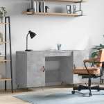 Kirjutuslaud, betoonhall, 140 x 50 x 75 cm, tehispuit