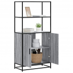 Highboard hall sonoma 68x35x139 cm engineered wood and metal