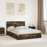 Laos voodi peaga suitsetatud tamm 160 x 200 cm tehispuit