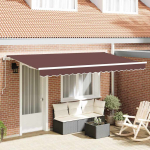 K&auml;igukohandatav varikatus pruun 400 x 200 cm kangas