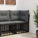 Modulaarne v&auml;lisnurga diivanite &uuml;ksus must 62 x 62 x 70 cm