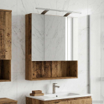 Vannitoa peeglikapp vana puit 60 x 14.5 x 70 cm tehispuit