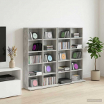 Cd kapp 2 tk betoonhall 65 x 23,5 x 97,5 cm tehispuit