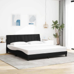 Voodiraam ilma madratsita hanko, must, 180x200 cm, kangas
