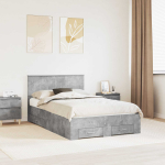 Voodi raam sahtliga peaga betoonhall 120 x 190 cm tehispuit