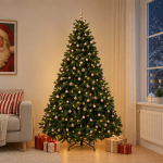 Tumeroheline ehtega kunstkuusk 270 cm 600 led-i soe valge
