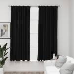 Pimendavad kardinad konksudega, 2 tk antratsiit 140 x 175 cm
