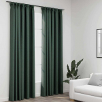 Pimendavad kardinad konksudega, 2 tk roheline 140 x 245 cm