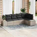 Aia diivanikomplekt padjaga 5 pcs helehall pol&uuml;rotang