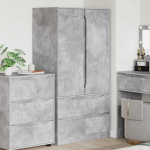 Vannitoa kapp sahtliga betoonhall 79,5 x 49 x 156 cm tehispuit