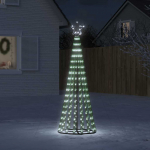 Led j&otilde;ulupuu, 275 ledi, k&uuml;lm valge, 180 cm
